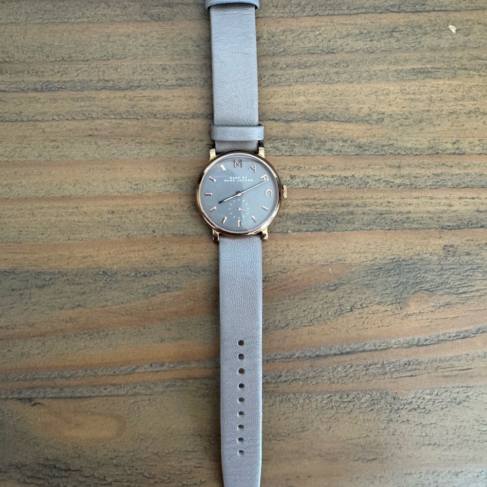 MVMT Gray Leather Strap Watch